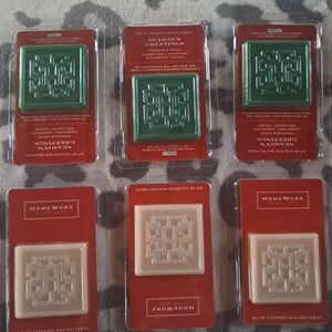 HomeWorx Holiday Wax Meltables Set - Green and Cream